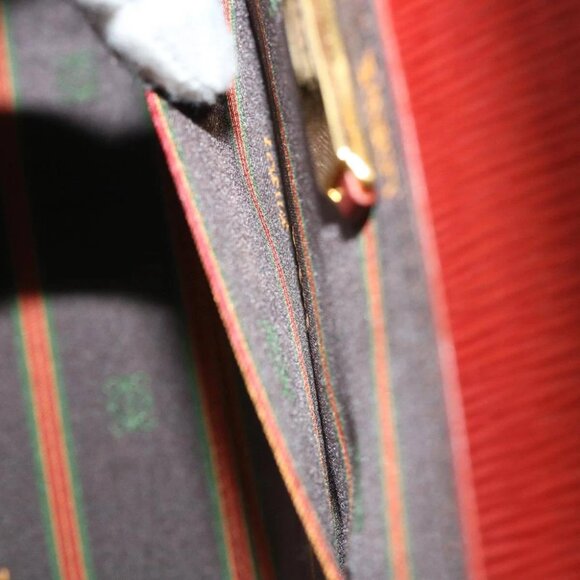 LOEWE Twist Hand Bag Leather Red Auth am3594V - Picture 12 of 14